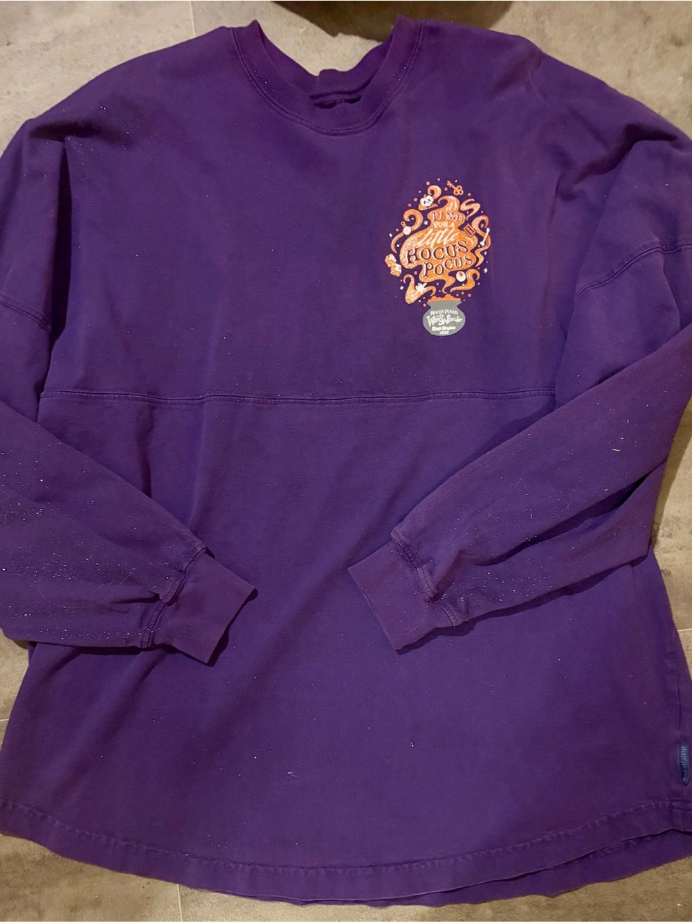 Disney Purple Hocus Pocus Crewneck Sweatshirt with Orange Graphic